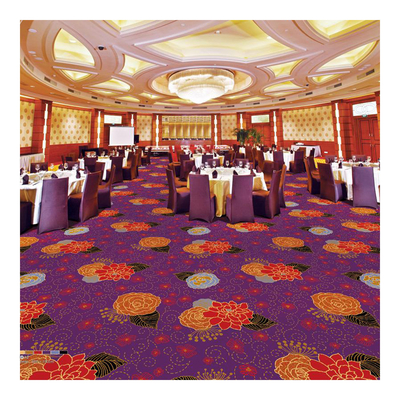 Cut Pile Violet  Luxury Hospitality Carpet Wilton Woven Carpet For Restaurant
