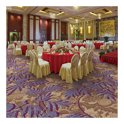 Purple Series With Flower And Circle Fan Elements Wilton Woven Carpet