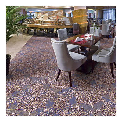 Purple Series With Flower And Circle Fan Elements Wilton Woven Carpet