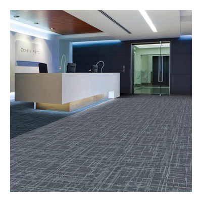 20" X 20" Nylon Floor Carpet Tiles With PVC Backing For Office And School Trace