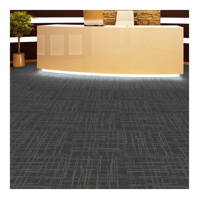 20" X 20" Nylon Floor Carpet Tiles With PVC Backing For Office And School Trace