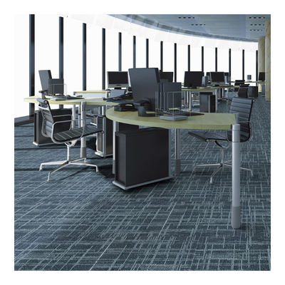 20" X 20" Nylon Floor Carpet Tiles With PVC Backing For Office And School Trace
