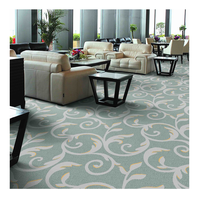 Lobby Wall To Wall Woven Axminster Carpet With Wool And Nylon